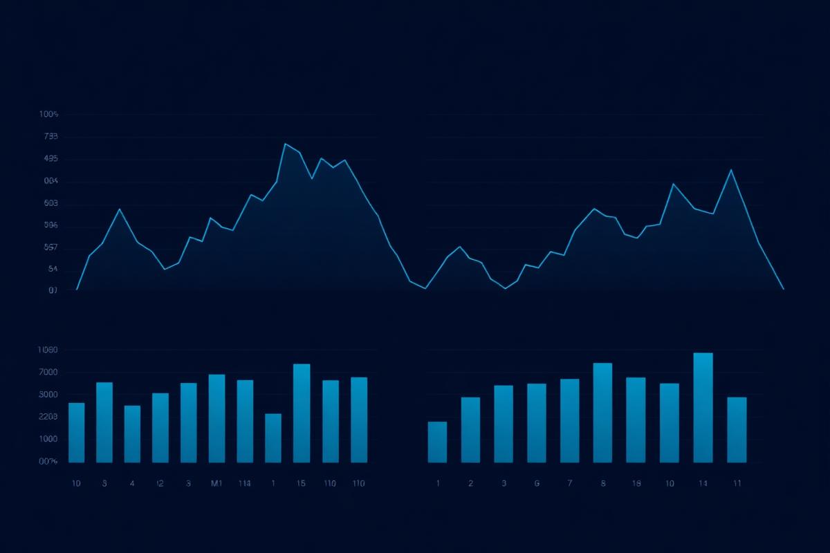 Abstract chart visualisation of federal indicators